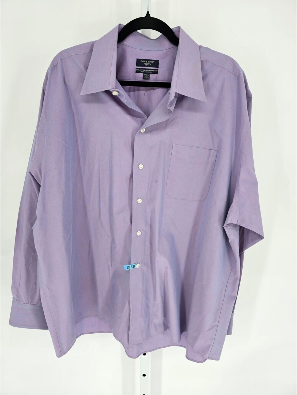 Dockers Men's Purple Long Sleeve Button-Down Casual Shirt Size 18-18.5